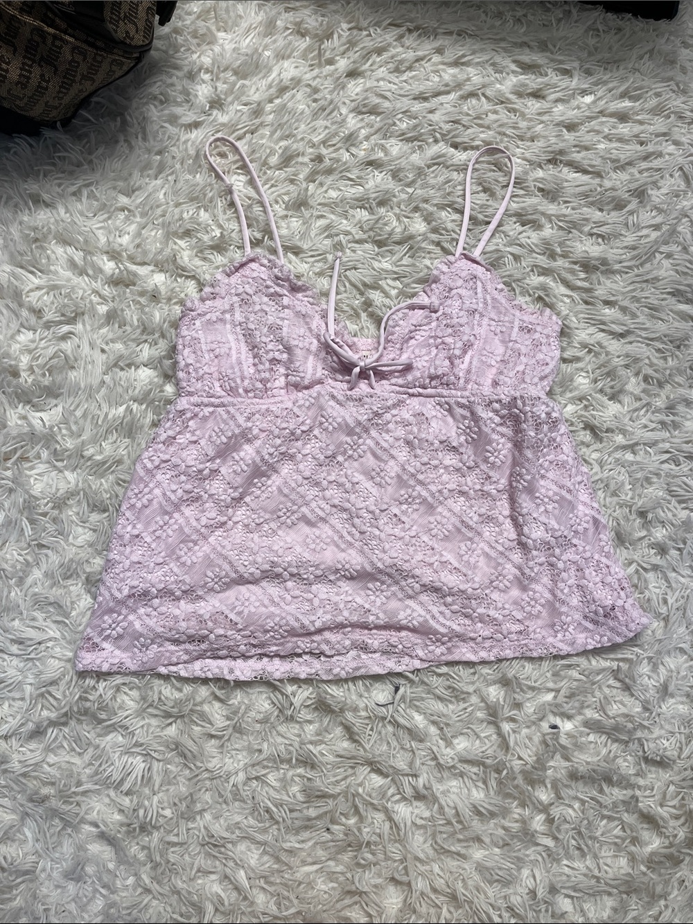 Aeropostale Light Pink Lace Spaghetti Strap Cami
